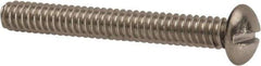 Value Collection - #10-24 UNC, 1-1/2" Length Under Head Slotted Drive Machine Screw - Round Head, Grade 316 Stainless Steel, Uncoated, Without Washer - Eagle Tool & Supply