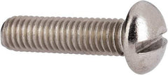 Value Collection - #10-32 UNF, 3/4" Length Under Head Slotted Drive Machine Screw - Round Head, Grade 316 Stainless Steel, Uncoated, Without Washer - Eagle Tool & Supply