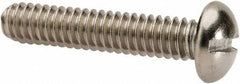 Value Collection - 1/4-20 UNC, 1-1/4" Length Under Head Slotted Drive Machine Screw - Round Head, Grade 316 Stainless Steel, Uncoated, Without Washer - Eagle Tool & Supply