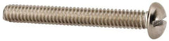 Value Collection - 1/4-20 UNC, 2" Length Under Head Slotted Drive Machine Screw - Round Head, Grade 316 Stainless Steel, Uncoated, Without Washer - Eagle Tool & Supply