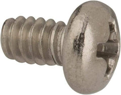 Value Collection - #6-32 UNC, 1/4" Length Under Head Phillips Drive Machine Screw - Pan Head, Grade 316 Stainless Steel, Uncoated, Without Washer - Eagle Tool & Supply