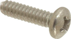 Value Collection - #6-32 UNC, 1/2" Length Under Head Phillips Drive Machine Screw - Pan Head, Grade 316 Stainless Steel, Uncoated, Without Washer - Eagle Tool & Supply