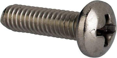 Value Collection - #8-32 UNC, 5/8" Length Under Head Phillips Drive Machine Screw - Pan Head, Grade 316 Stainless Steel, Uncoated, Without Washer - Eagle Tool & Supply