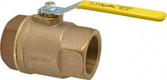 Apollo - 2-1/2" Pipe, Standard Port, Bronze Standard Ball Valve - 2 Piece, Inline - One Way Flow, FNPT x FNPT Ends, Lever Handle, 600 WOG, 125 WSP - Eagle Tool & Supply