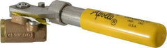 Apollo - 3/8" Pipe, Bronze Standard Ball Valve - 2 Piece, Inline - One Way Flow, FNPT x FNPT Ends, Deadman Lever (Spring Return to Close) Handle, 600 WOG, 150 WSP - Eagle Tool & Supply