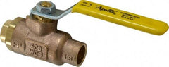 Apollo - 1/2" Pipe, Standard Port, Bronze Standard Ball Valve - 2 Piece, Inline - One Way Flow, Soldered x Soldered Ends, Lever Handle, 600 WOG, 125 WSP - Eagle Tool & Supply