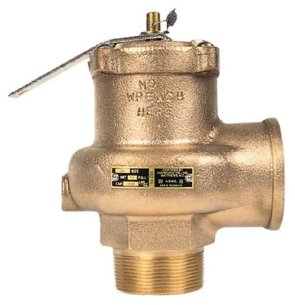 Conbraco - 3" Inlet, 3" Outlet, High Capacity Steam Relief Valve - 15 Max psi, Bronze, 6,843 Lb per Hour - Eagle Tool & Supply