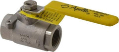Apollo - 3/4" Pipe, Stainless Steel Standard Ball Valve - Three Way, FNPT x FNPT x FNPT Ends, Lever Handle, 800 WOG - Eagle Tool & Supply
