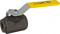 Apollo - 1/2" Pipe, Full Port, Carbon Steel Standard Ball Valve - 2 Piece, Inline - One Way Flow, FNPT x FNPT Ends, Lever Handle, 3,000 WOG - Eagle Tool & Supply