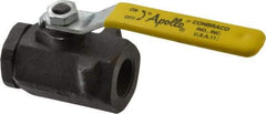 Apollo - 3/4" Pipe, Standard Port, Carbon Steel Standard Ball Valve - 2 Piece, Inline - One Way Flow, FNPT x FNPT Ends, Lever Handle, 2,000 WOG, 150 WSP - Eagle Tool & Supply