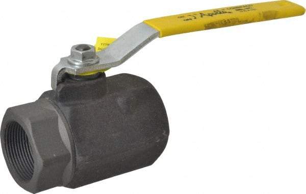 Apollo - 1-1/2" Pipe, Standard Port, Carbon Steel Standard Ball Valve - 2 Piece, Inline - One Way Flow, FNPT x FNPT Ends, Lever Handle, 1,500 WOG, 150 WSP - Eagle Tool & Supply
