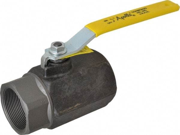 Apollo - 2" Pipe, Standard Port, Carbon Steel Standard Ball Valve - 2 Piece, Inline - One Way Flow, FNPT x FNPT Ends, Lever Handle, 1,500 WOG, 150 WSP - Eagle Tool & Supply