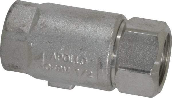 Conbraco - 1/2" Stainless Steel Check Valve - Inline, FNPT x FNPT - Eagle Tool & Supply