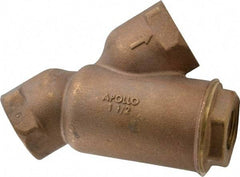 Conbraco - 1-1/2" Pipe, FNPT Ends, Cast Bronze Y-Strainer - 400 psi WOG Rating - Eagle Tool & Supply