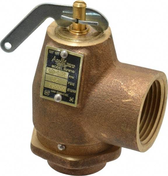 Conbraco - 3/4" Inlet, 1" Outlet, ASME Safety Relief Valve - 35 Max psi, Bronze, 790,000 BTUs - Eagle Tool & Supply