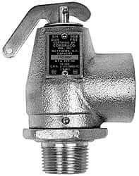 Conbraco - 3/4" Inlet, 1" Outlet, ASME Safety Relief Valve - 35 Max psi, Bronze, 790,000 BTUs - Eagle Tool & Supply