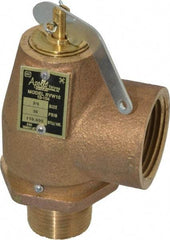 Conbraco - 3/4" Inlet, 1" Outlet, ASME Safety Relief Valve - 30 Max psi, Bronze, 710,000 BTUs - Eagle Tool & Supply