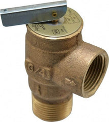 Conbraco - 3/4" Inlet, 3/4" Outlet, ASME Low Pressure Steam Heating Relief Valve - 15 Max psi, Bronze, 407 Lb per Hour - Eagle Tool & Supply