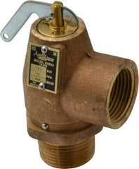 Conbraco - 1" Inlet, 1" Outlet, ASME Low Pressure Steam Heating Relief Valve - 15 Max psi, Bronze, 643 Lb per Hour - Eagle Tool & Supply