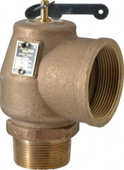 Conbraco - 1-1/2" Inlet, 2" Outlet, ASME Low Pressure Steam Heating Relief Valve - 15 Max psi, Bronze, 1,900 Lb per Hour - Eagle Tool & Supply