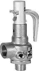 Conbraco - 1-1/4" Inlet, 1-1/2" Outlet, High Pressure Safety Relief Valve - 150 Max psi, Bronze, 4,236 Lb per Hour - Eagle Tool & Supply