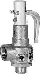 Conbraco - 1-1/4" Inlet, 1-1/2" Outlet, High Pressure Safety Relief Valve - 50 Max psi, Bronze, 1,658 Lb per Hour - Eagle Tool & Supply