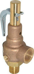 Conbraco - 3/4" Inlet, 1" Outlet, High Pressure Safety Relief Valve - 75 Max psi, Bronze, 898 Lb per Hour - Eagle Tool & Supply