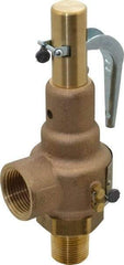 Conbraco - 3/4" Inlet, 1" Outlet, High Pressure Safety Relief Valve - 125 Max psi, Bronze, 1,402 Lb per Hour - Eagle Tool & Supply