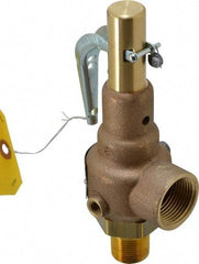 Conbraco - 3/4" Inlet, 1" Outlet, High Pressure Safety Relief Valve - 150 Max psi, Bronze, 1,653 Lb per Hour - Eagle Tool & Supply
