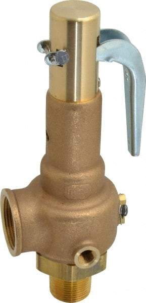 Conbraco - 1" Inlet, 1-1/4" Outlet, High Pressure Safety Relief Valve - 150 Max psi, Bronze, 2,581 Lb per Hour - Eagle Tool & Supply