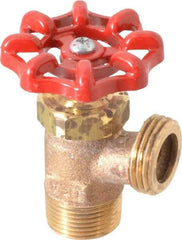 Conbraco - 3/4" Pipe, Bronze, MNPT x GHT End Connection, Boiler Drain Valve - 5/8" Long Shank, Handwheel Handle - Eagle Tool & Supply