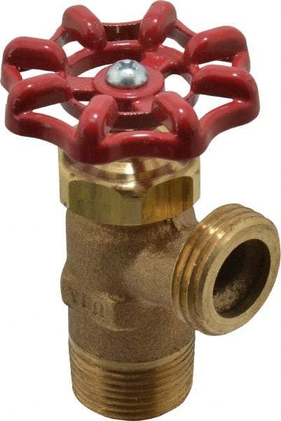 Conbraco - 3/4" Pipe, Bronze, MNPT x GHT End Connection, Boiler Drain Valve - 15/16" Long Shank, Handwheel Handle - Eagle Tool & Supply