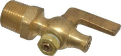 Conbraco - 3/8" Pipe, Lever Handle, MNPT x Straight Nose End Connection, Air Cock - 200 Max psi, Brass - Eagle Tool & Supply