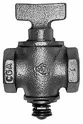 Conbraco - 3/8" Pipe, Tee Head Wrench Operated Gas Cock - Bronze - Eagle Tool & Supply