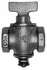 Conbraco - 3/8" Pipe, Tee Head Wrench Operated Gas Cock - Bronze - Eagle Tool & Supply