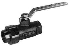Apollo - 1-1/4" Pipe, Bronze Single Union Ends Ball Valve - Inline - One Way Flow, Soldered x Soldered Ends, Lever Handle, 600 WOG, 150 WSP - Eagle Tool & Supply