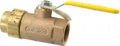Apollo - 1" Pipe, Bronze Single Union Ends Ball Valve - Inline - One Way Flow, FNPT x FNPT Ends, Lever Handle, 600 WOG, 150 WSP - Eagle Tool & Supply
