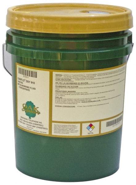 Oak Signature - Oakflo DSY 910, 5 Gal Pail Cutting & Grinding Fluid - Synthetic, For Drilling, Milling, Sawing, Tapping, Turning - Eagle Tool & Supply