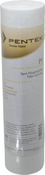 Pentair - 2-3/8" OD, 1µ, Polypropylene Spun Bonded Cartridge Filter - 9-7/8" Long, Reduces Sediments - Eagle Tool & Supply