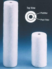 Value Collection - 4-5/16" OD, 5µ, Polypropylene Melt Blown-Thermal Bonded Cartridge Filter - 20" Long, Reduces Sediments - Eagle Tool & Supply