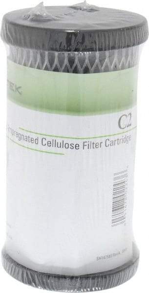 Pentair - 2-1/2" OD, 5µ, Carbon Impregnated Cellulose Pleated-Dual Purpose-Powder Activated Cartridge Filter - 4-7/8" Long, Reduces Tastes, Odors & Sediments - Eagle Tool & Supply