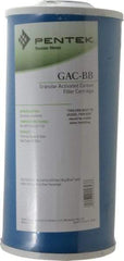 Pentair - 4-1/2" OD, 20µ, Granular Activated Carbon Maximum Absorption Cartridge Filter - 10" Long, Reduces Tastes, Odors & Sediments - Eagle Tool & Supply