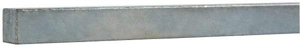 Made in USA - 12" Long x 3/8" High x 3/8" Wide, Zinc-Plated Key Stock - Low Carbon Steel - Eagle Tool & Supply