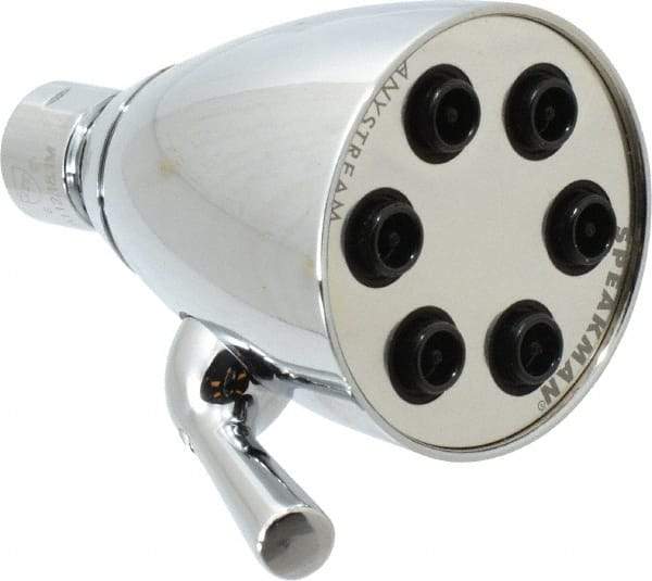 Speakman - 2.5 GPM, 2-3/4 Face Diameter, Shower Head with Brass Ball Joint - 48 Sprayers, Brass and Lexan - Eagle Tool & Supply