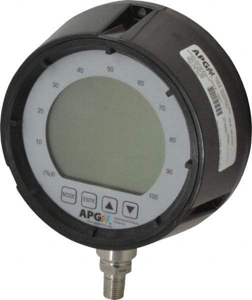 Made in USA - 4-1/2" Dial, 1/4 Thread, 0-500 Scale Range, Pressure Gauge - Lower Connection Mount, Accurate to 0.25% of Scale - Eagle Tool & Supply