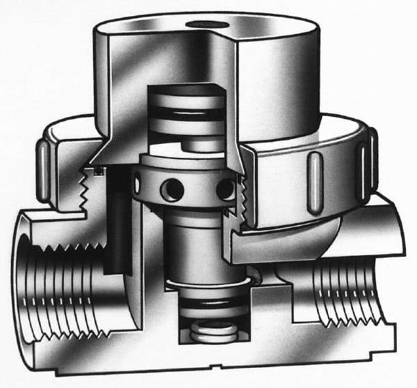 Simtech - 1/4" NPTF Air Operated Valve - 125 Max psi, PVC/EPDM Material - Eagle Tool & Supply