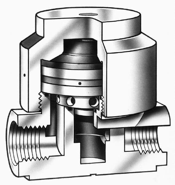 Simtech - 1/2" NPTF Diaphram Operated Valve - 125 Max psi, PP/EPDM Material - Eagle Tool & Supply