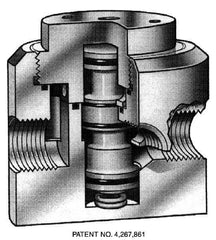 Simtech - 1/2" NPTF Diverator Air Valve - 150 Max psi, PP/EPDM Material - Eagle Tool & Supply