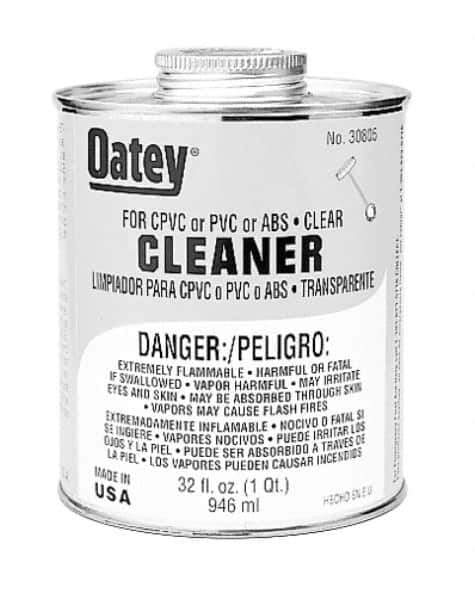 Oatey - 1 Gal All-Purpose Cleaner - Clear, Use with ABS, PVC & CPVC For All Diameters - Eagle Tool & Supply