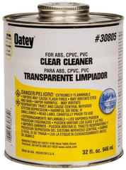 Oatey - 32 oz All-Purpose Cleaner - Clear, Use with ABS, PVC & CPVC For All Diameters - Eagle Tool & Supply